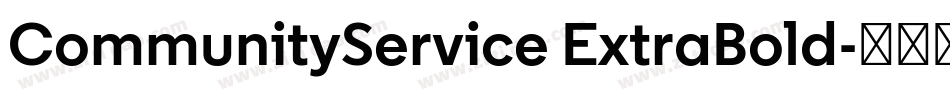 CommunityService ExtraBold字体转换